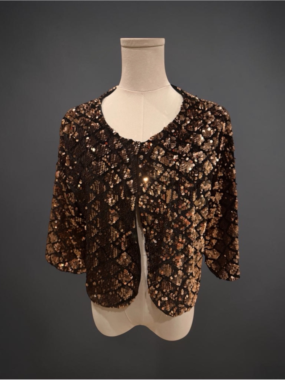Sequin-Embellished Cropped Women's Jacket
